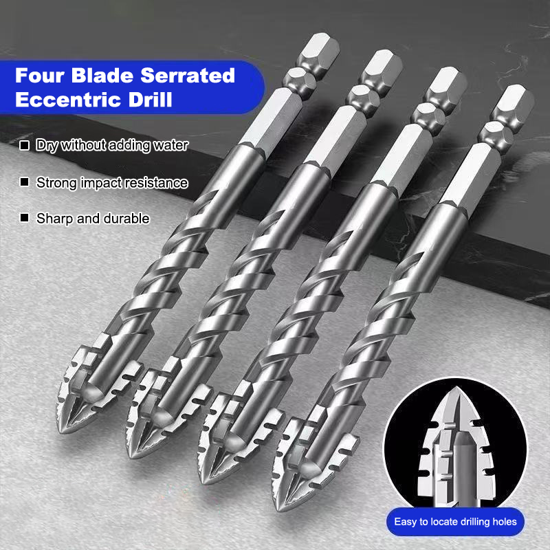 Home Improvement Items - 1/7pcs Tungsten Steel Serrated Drill Bit